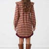 Apple Cider Mood Plaid Ruffle Shirt Mini Dress