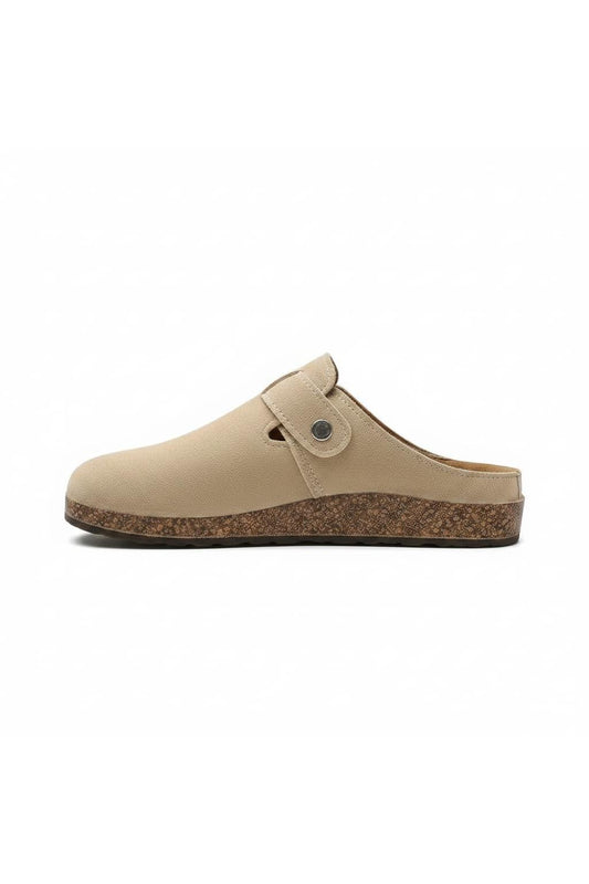Barefoot Bliss Suede Buckle Slip-Ons