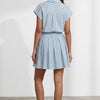 Blue Skies Ahead Striped Button-Front Mini Dress