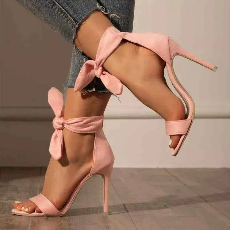 Blush Kiss Bow Stiletto Heels