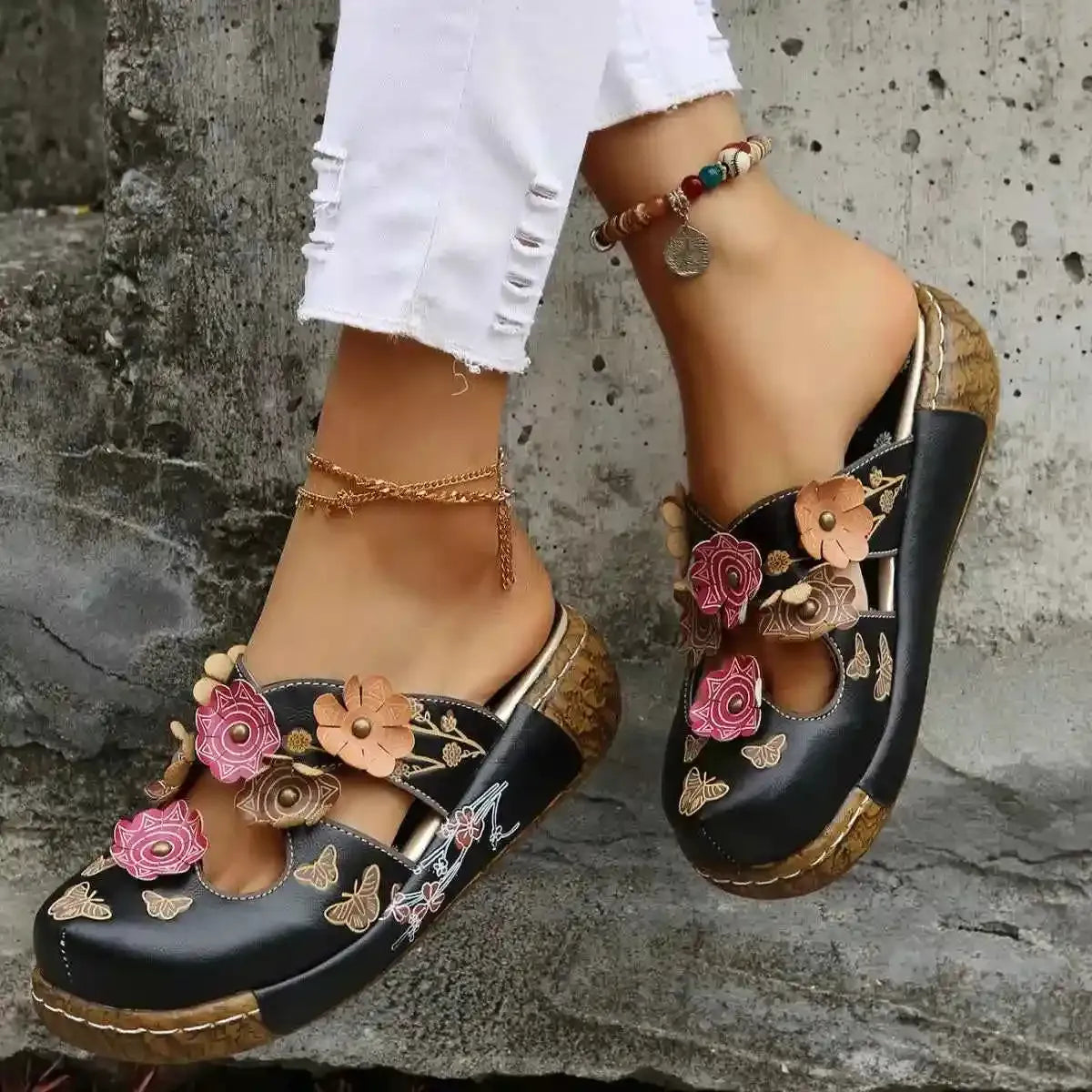 Boho Bloom Comfort Clogs
