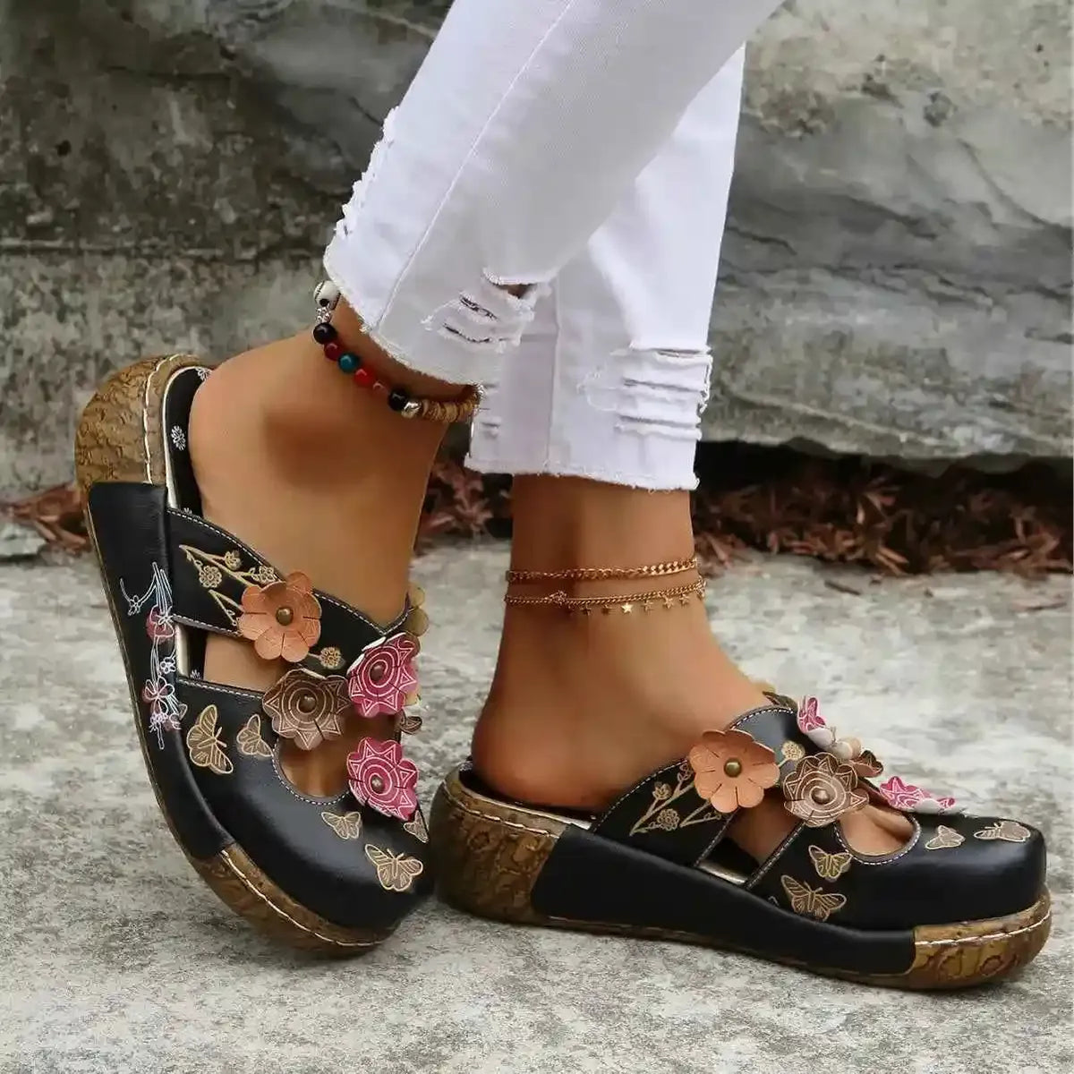 Boho Bloom Comfort Clogs