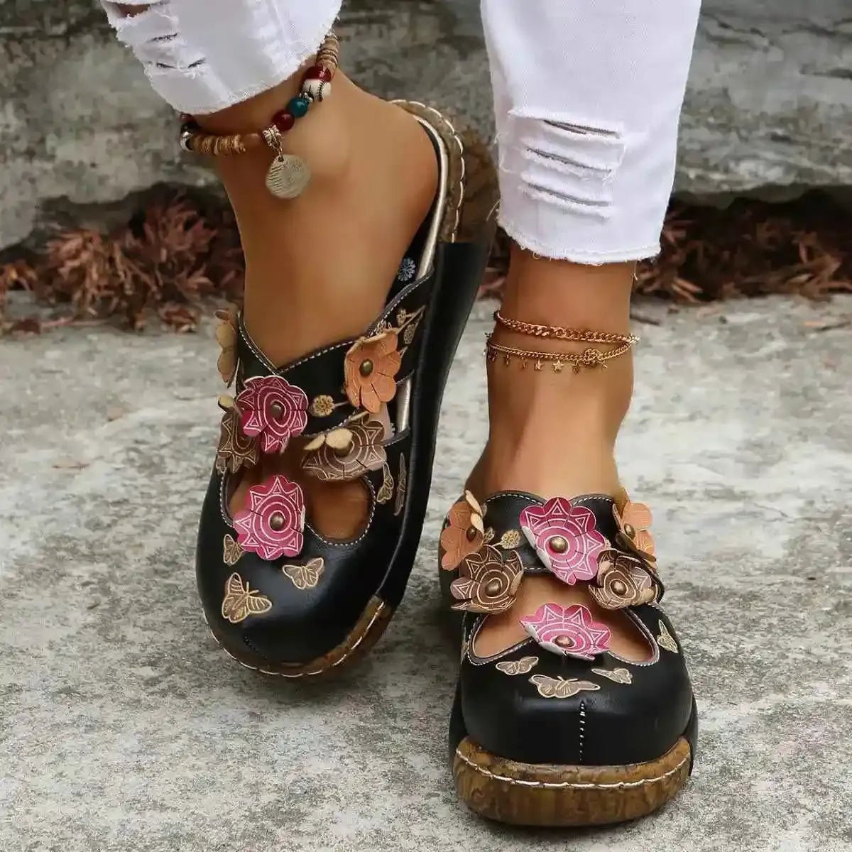 Boho Bloom Comfort Clogs