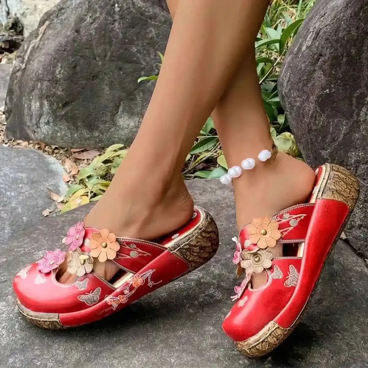 Boho Bloom Comfort Clogs