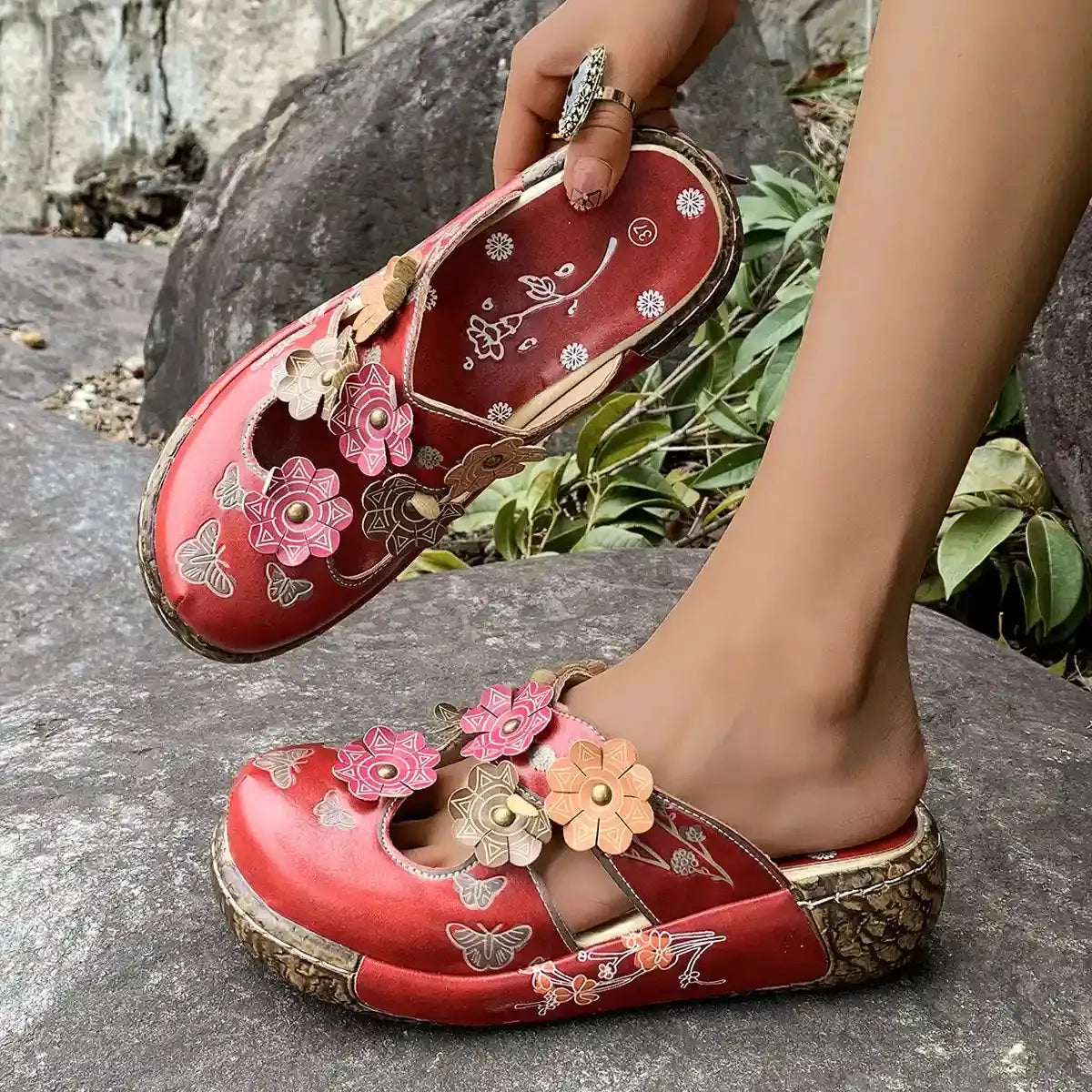 Boho Bloom Comfort Clogs