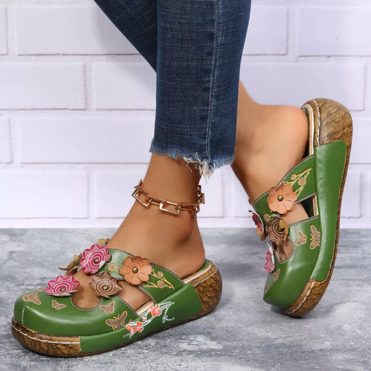 Boho Bloom Comfort Clogs