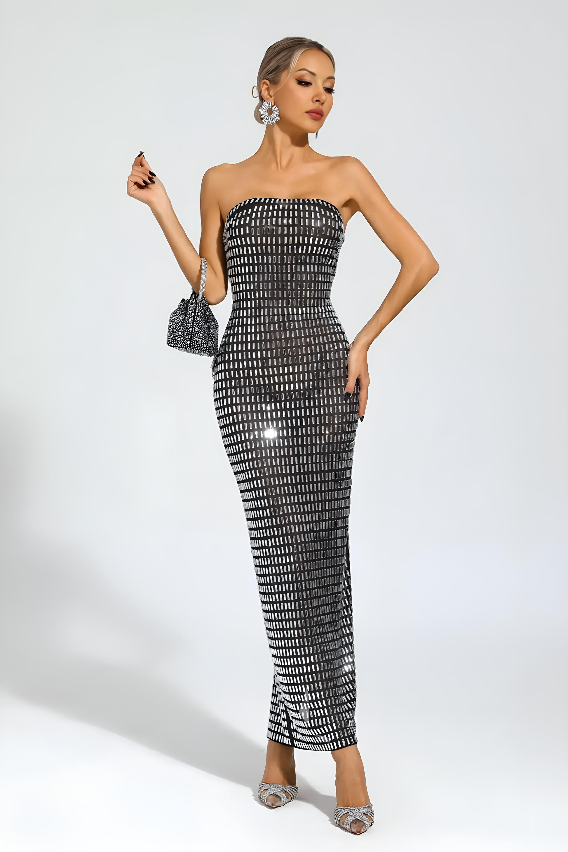 Robe taille haute à strass Lucent Hour