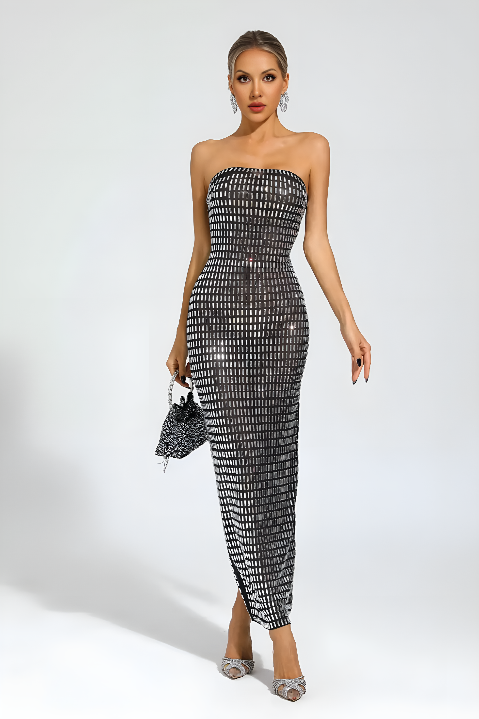 Robe taille haute à strass Lucent Hour