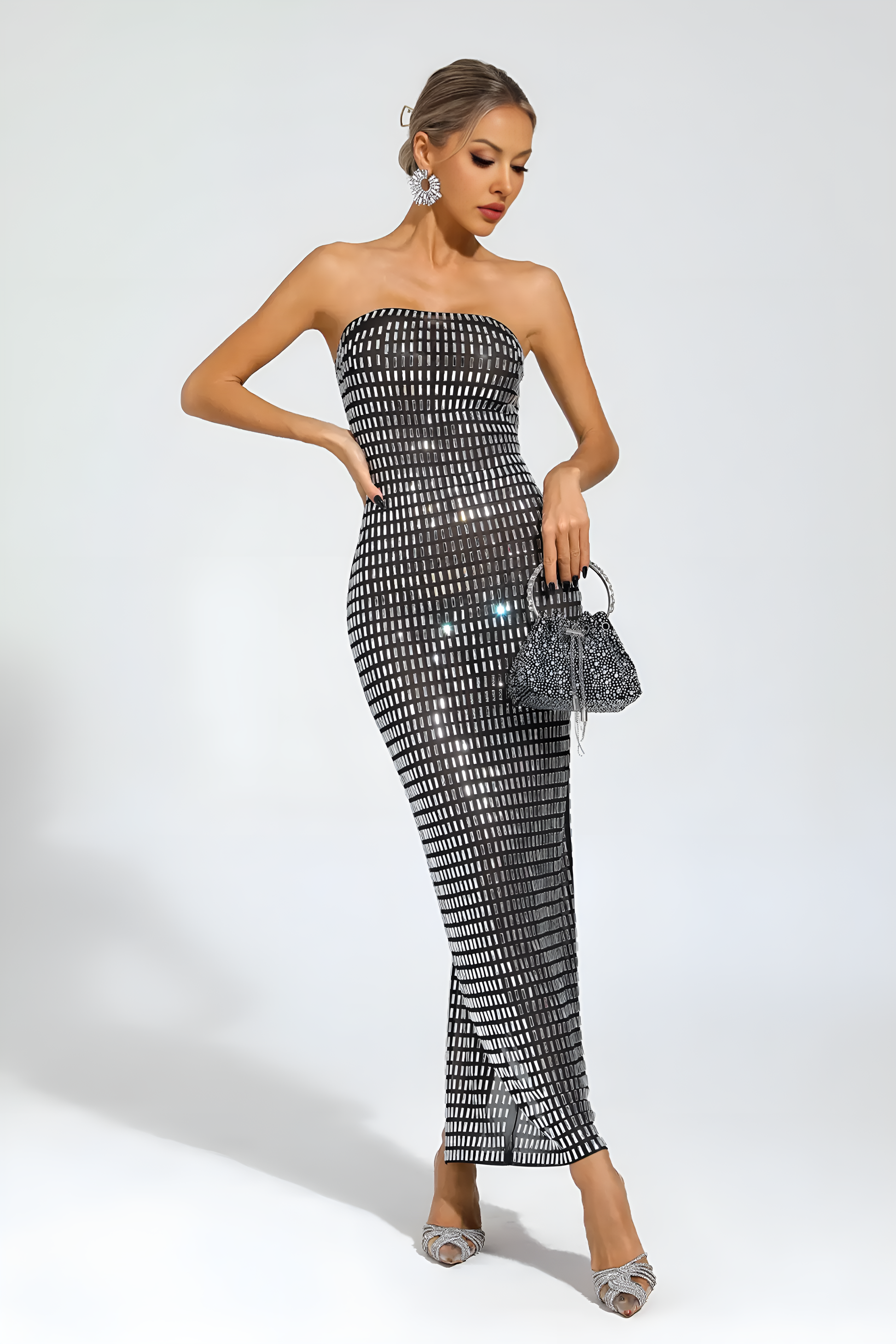Robe taille haute à strass Lucent Hour