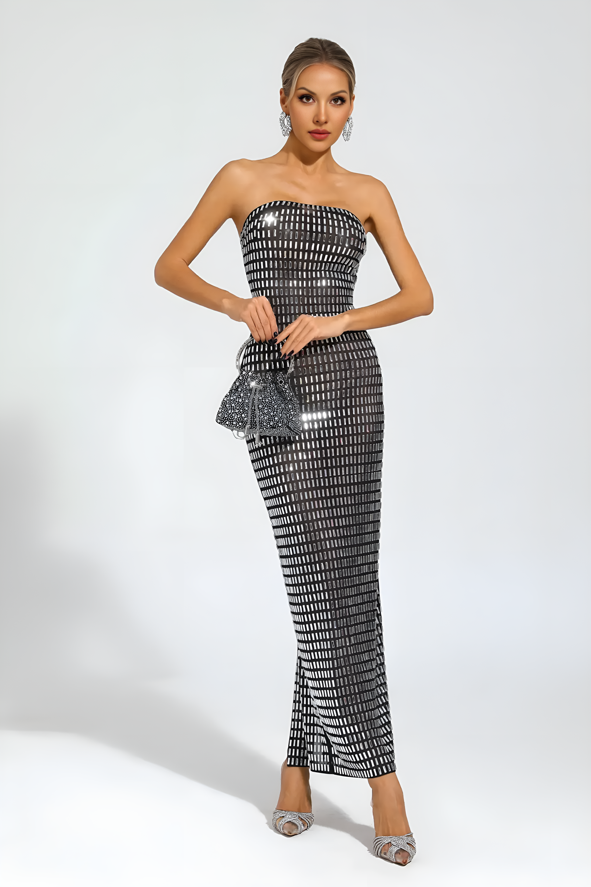 Robe taille haute à strass Lucent Hour