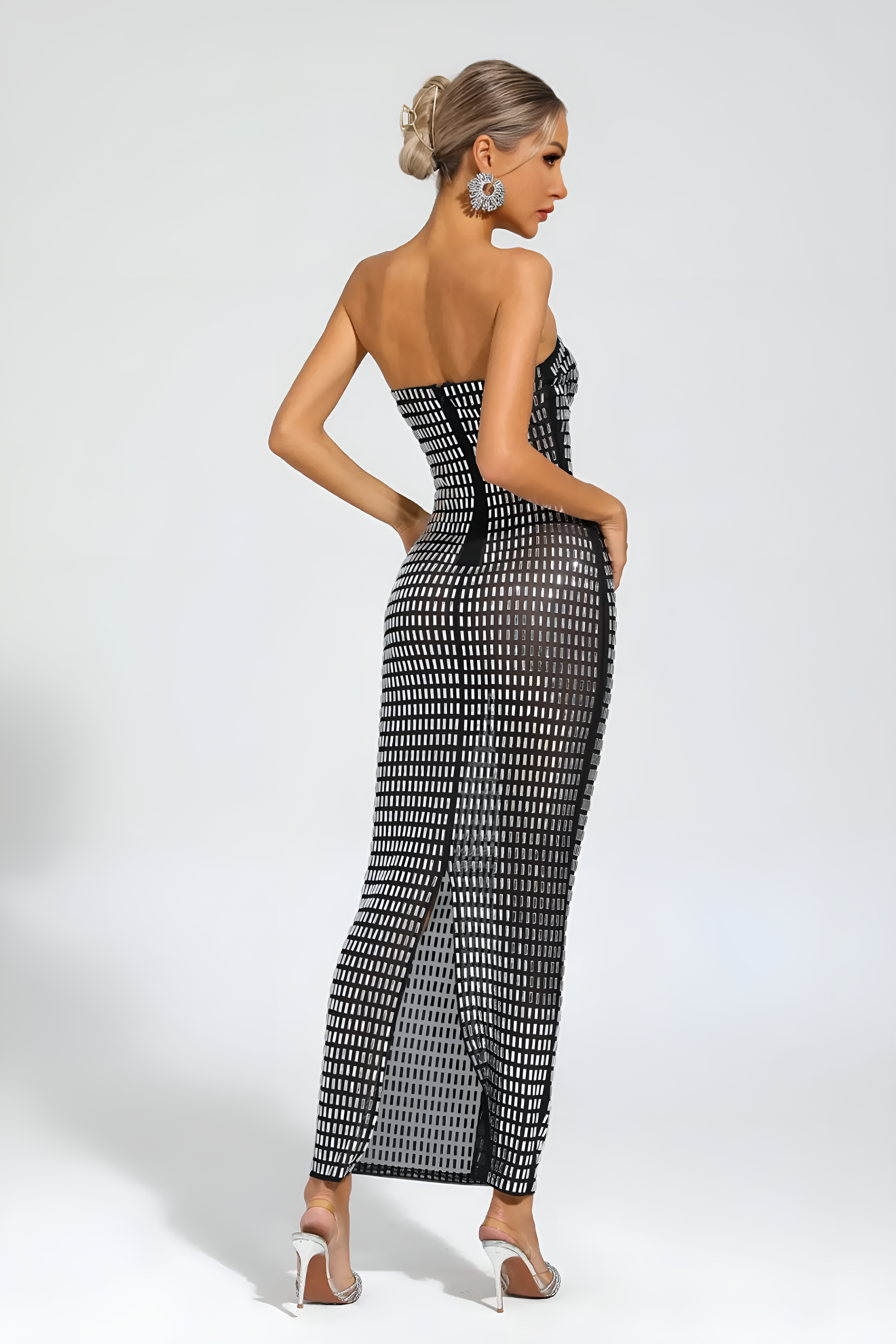 Robe taille haute à strass Lucent Hour