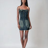 Robe mini bustier en jean Lila Edge Play