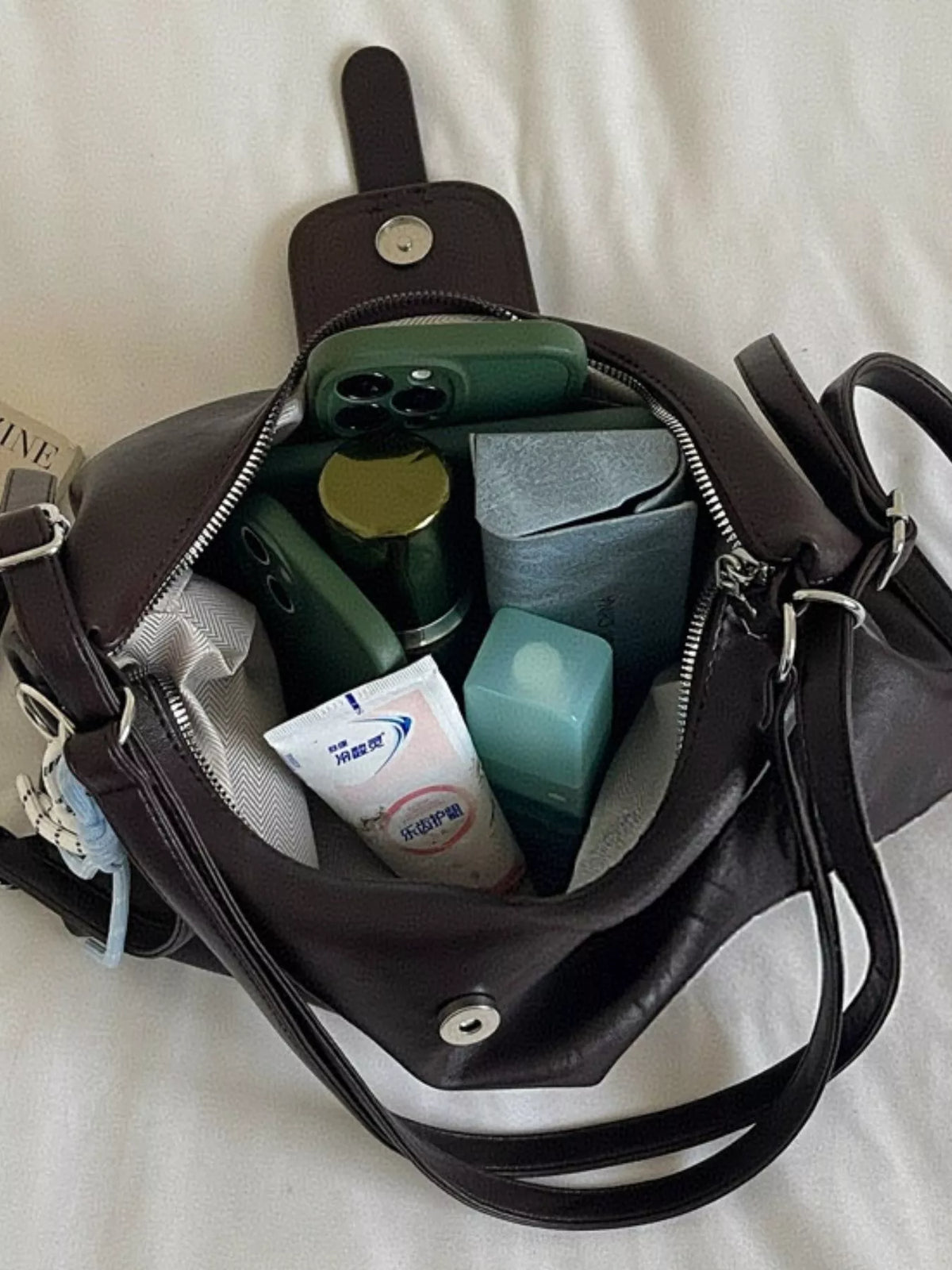 Buckle Decor Shoulder Bag