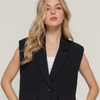 Lapel Collar W/shoulder Pads Vest