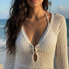 Crochet Maxi Dress With Long Sleeves