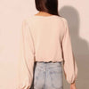 Textured Solid Long Sleeve Crop Top