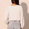 Textured Solid Long Sleeve Crop Top
