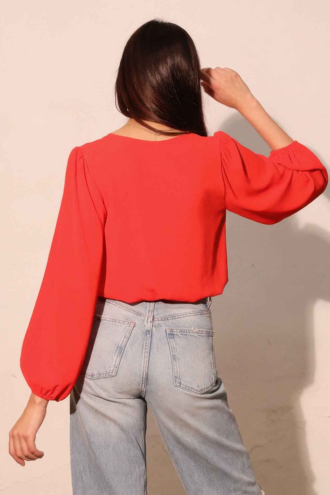 Textured Solid Long Sleeve Crop Top