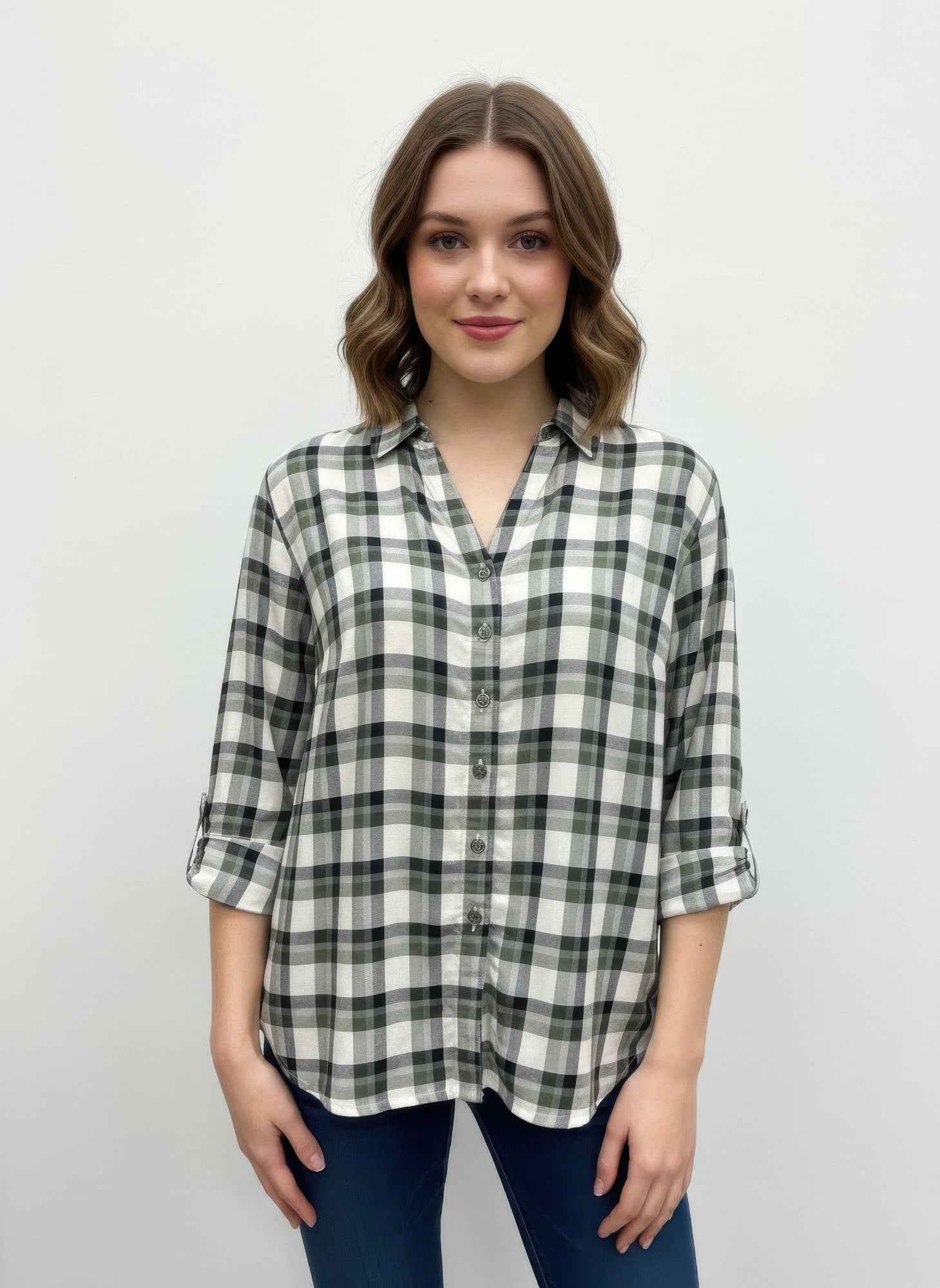 Erika Plaid Blouse