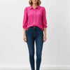 Rylee Moon Solid 3/4 Sleeve Blouse