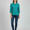 Rylee Moon Solid 3/4 Sleeve Blouse