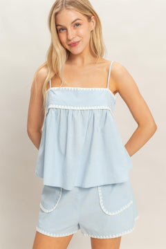 Just A Little Sleeveless Babydoll Top
