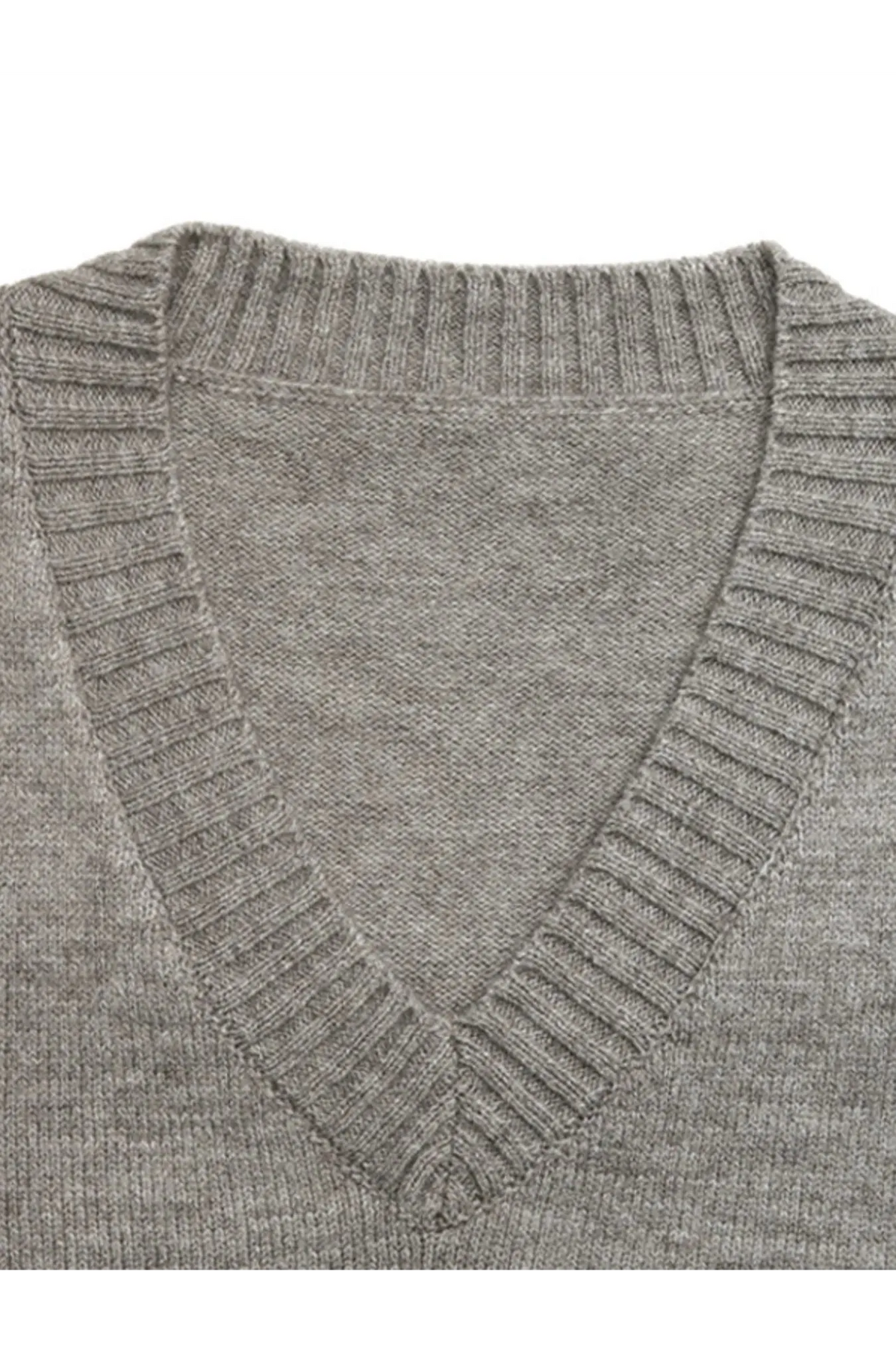 City Stroll Ribbed V-Neck Sweater Skirt Set