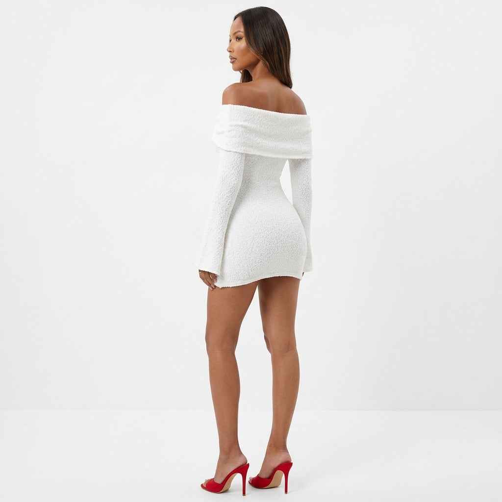 Cloudline Off-Shoulder Textured Mini Dress