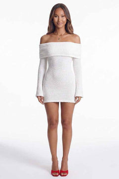 Cloudline Off-Shoulder Textured Mini Dress