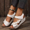 Coastal Bloom floral Embellished Wedge Sandals