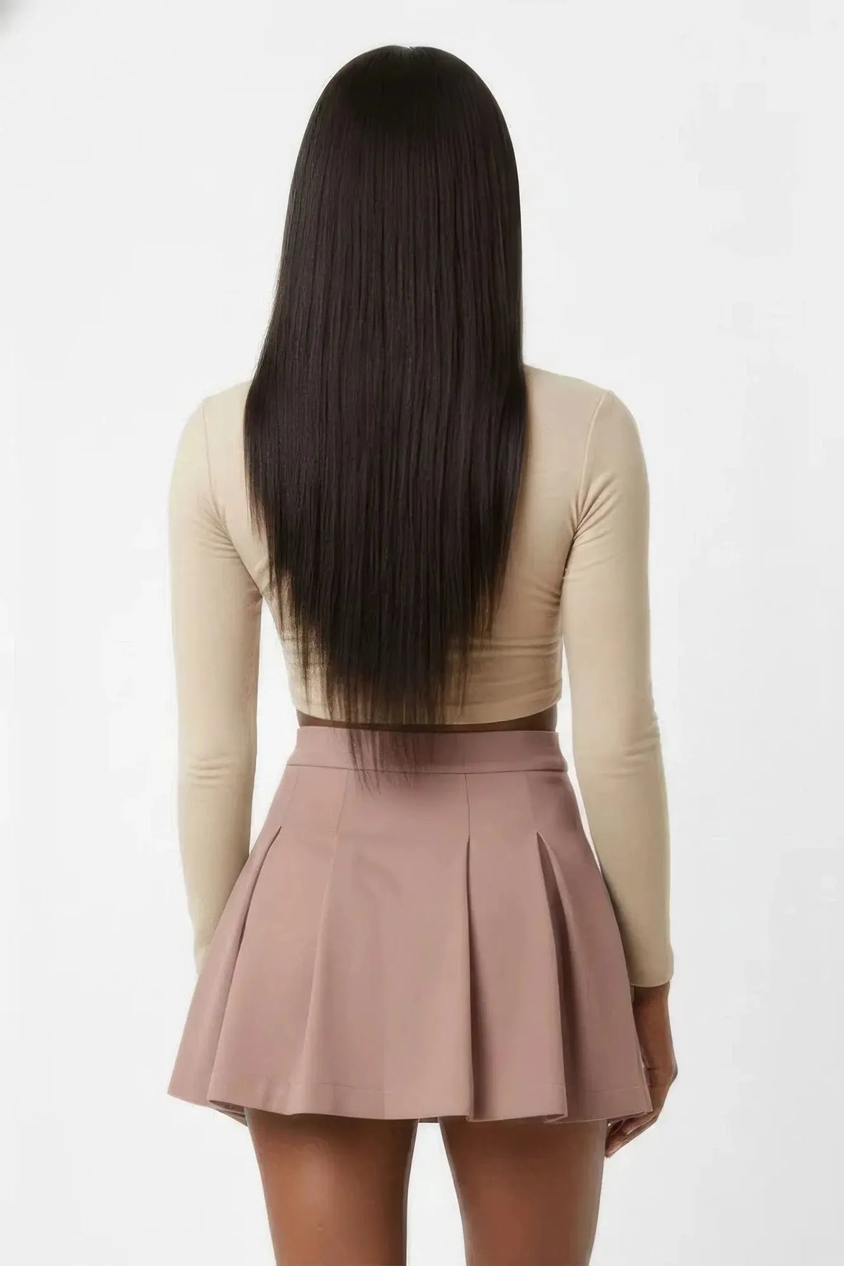 Couture Essential High-waist Pleated Mini Skirt
