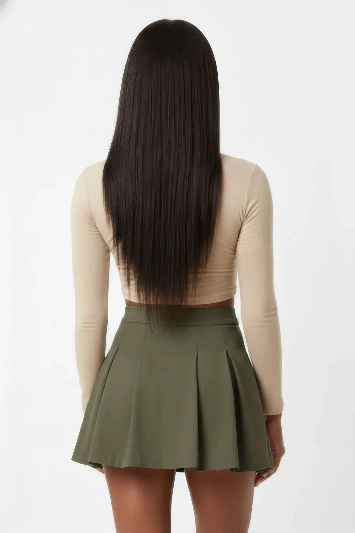 Couture Essential High-waist Pleated Mini Skirt