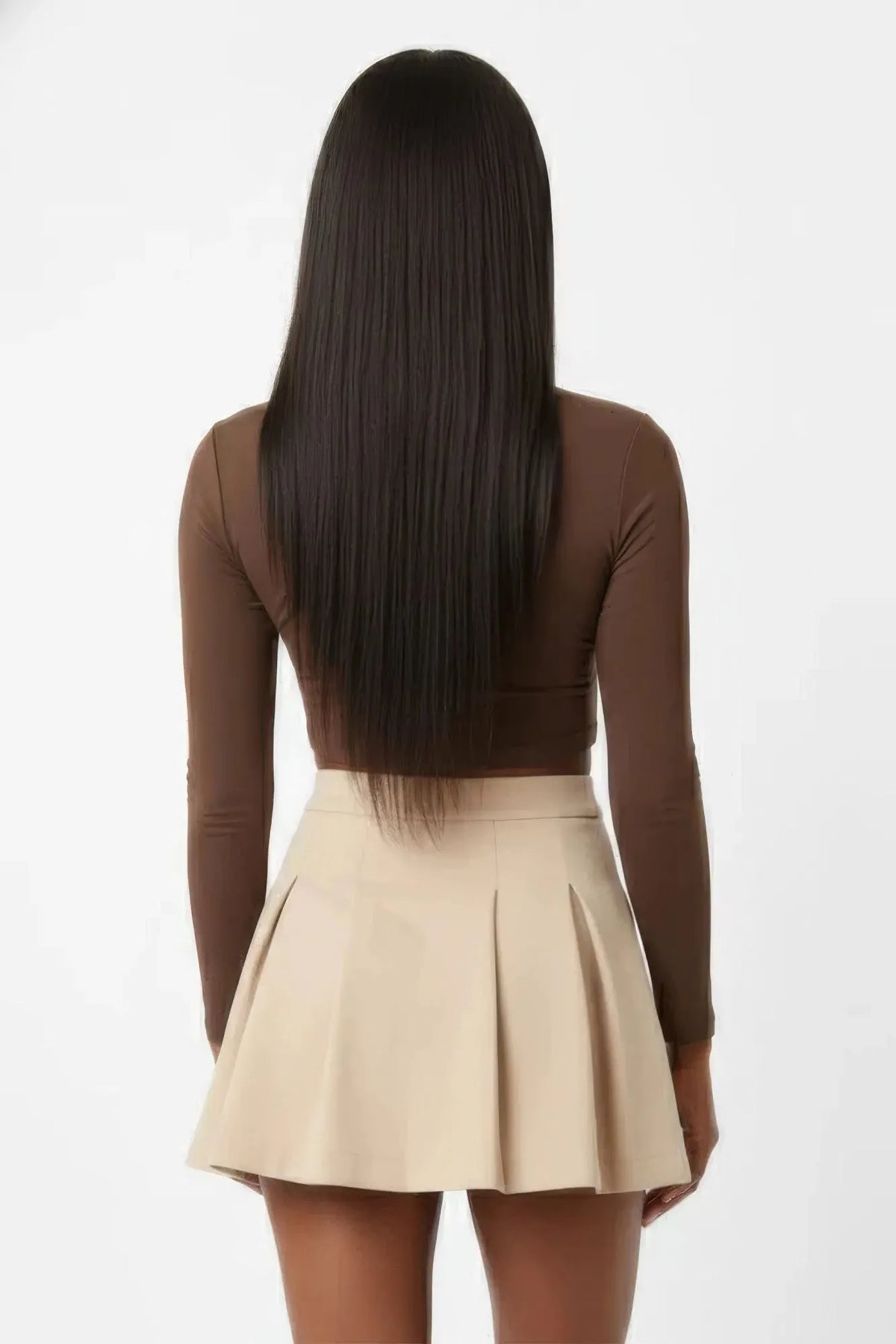 Couture Essential High-waist Pleated Mini Skirt
