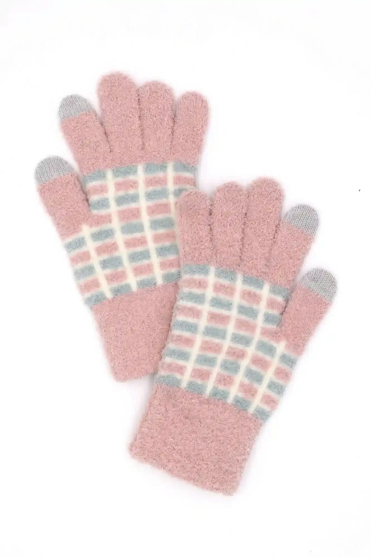 Cozy Color Blocked Smart Winter Gloves