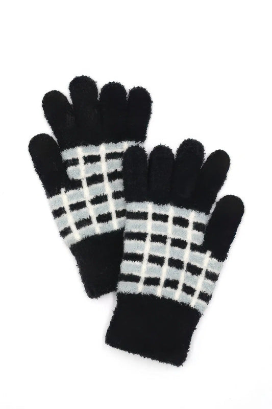 Cozy Color Blocked Smart Winter Gloves