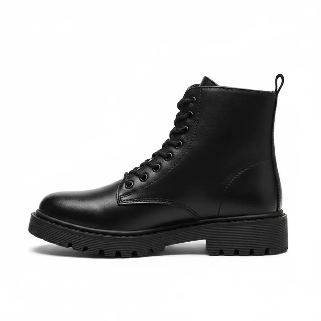Bottes Martin à lacets et bout rond