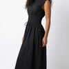 Date Night In Disguise Lace-Up Midi Dress