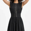 Date Night In Disguise Lace-Up Midi Dress