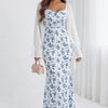 Delft Darling Sweetheart Neckline Maxi Dress
