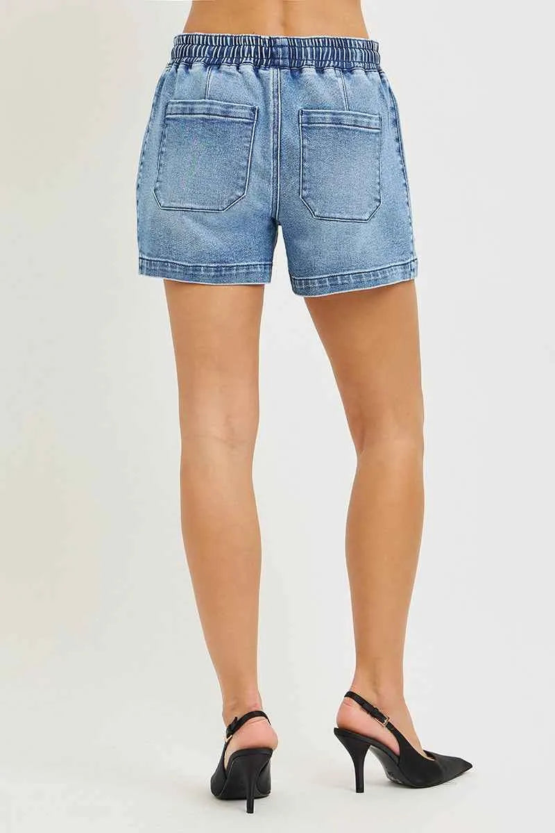 Denim Galaxy Cuties Patched Short