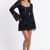 Dirty Elizabet Lace Flare Sleeve Mini Dress