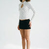 Dot's Got Plans Polka Dot Keyhole Long Sleeve Top