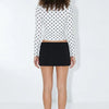 Dot's Got Plans Polka Dot Keyhole Long Sleeve Top