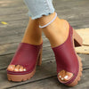 Downtown Diva Chunky Mule Heels