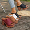 Downtown Diva Chunky Mule Heels
