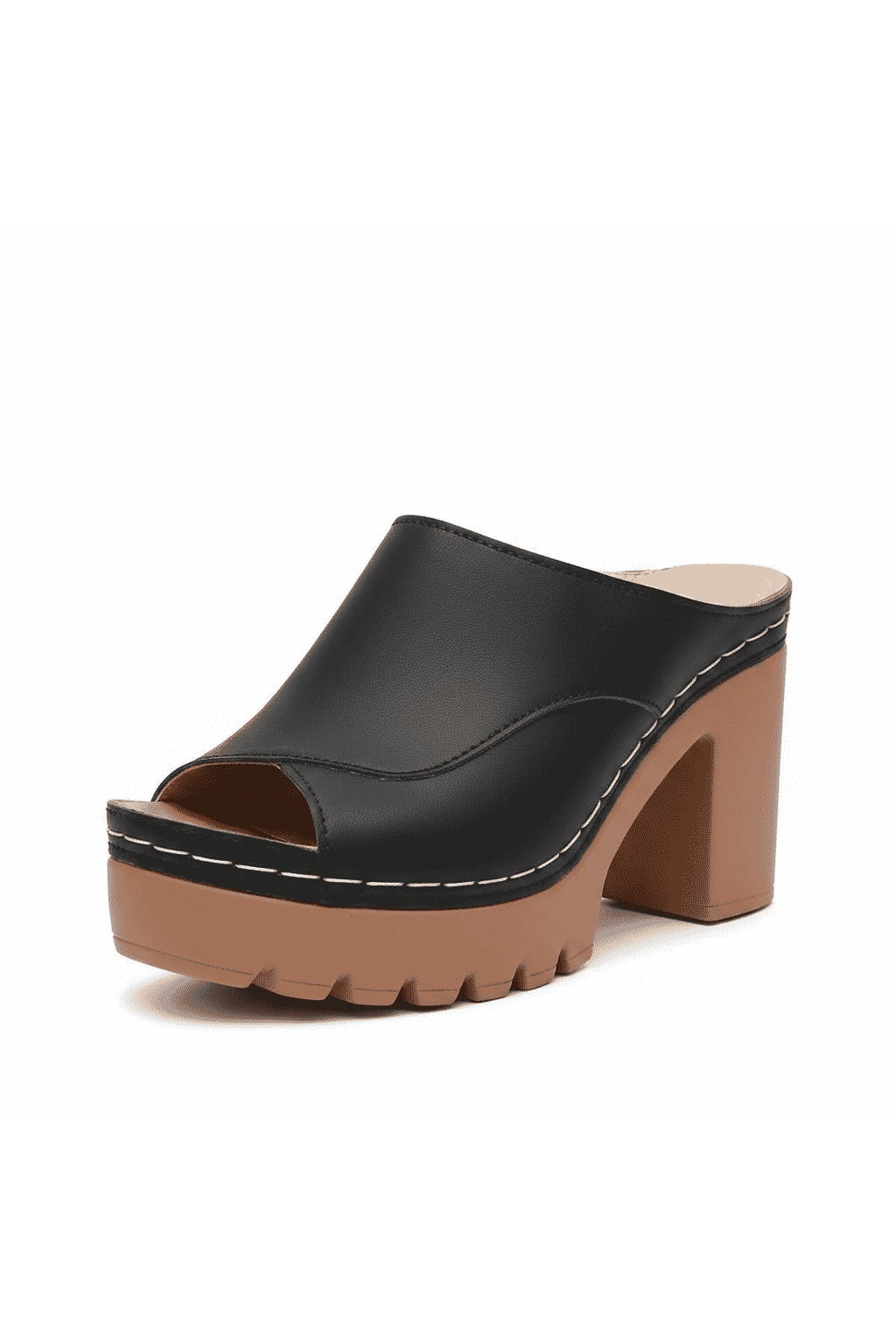 Downtown Diva Chunky Mule Heels