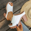 Downtown Diva Chunky Mule Heels