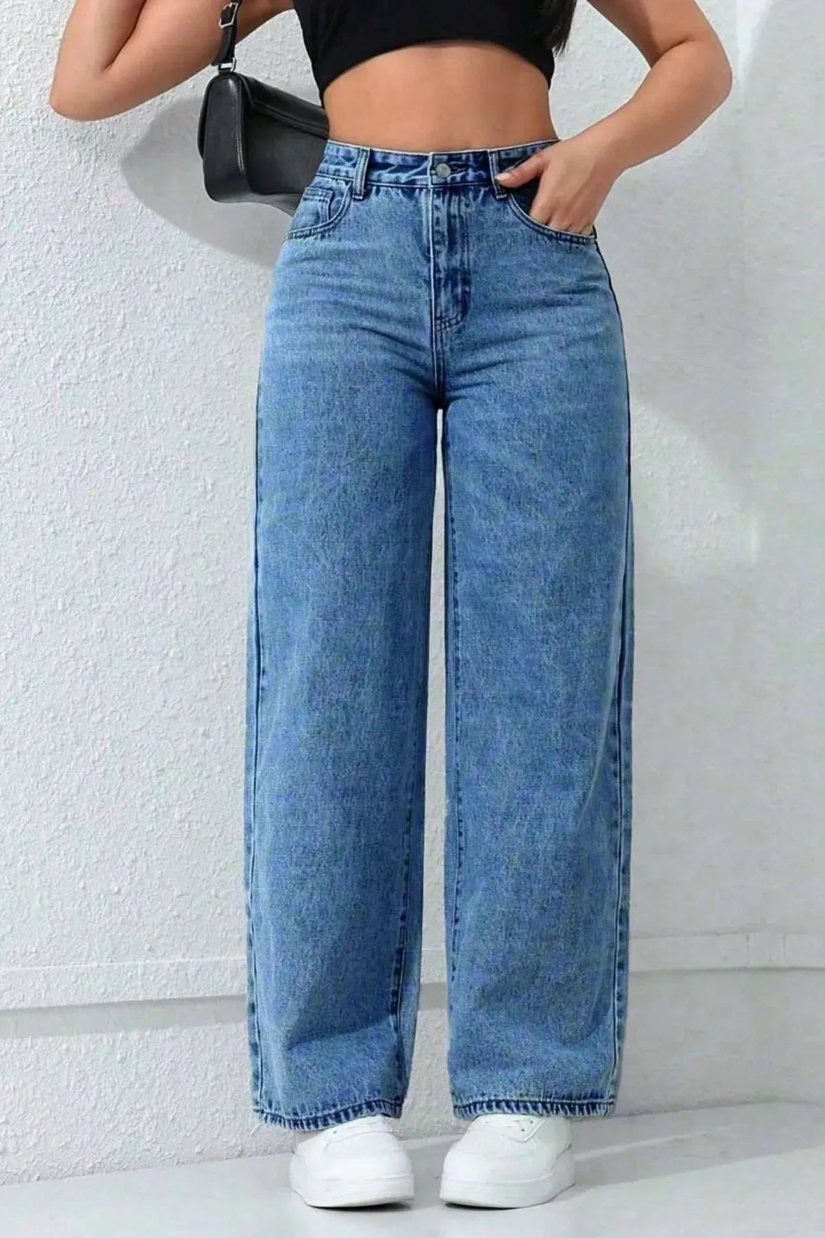 Easy Does It High-Rise Wide-Leg Jeans