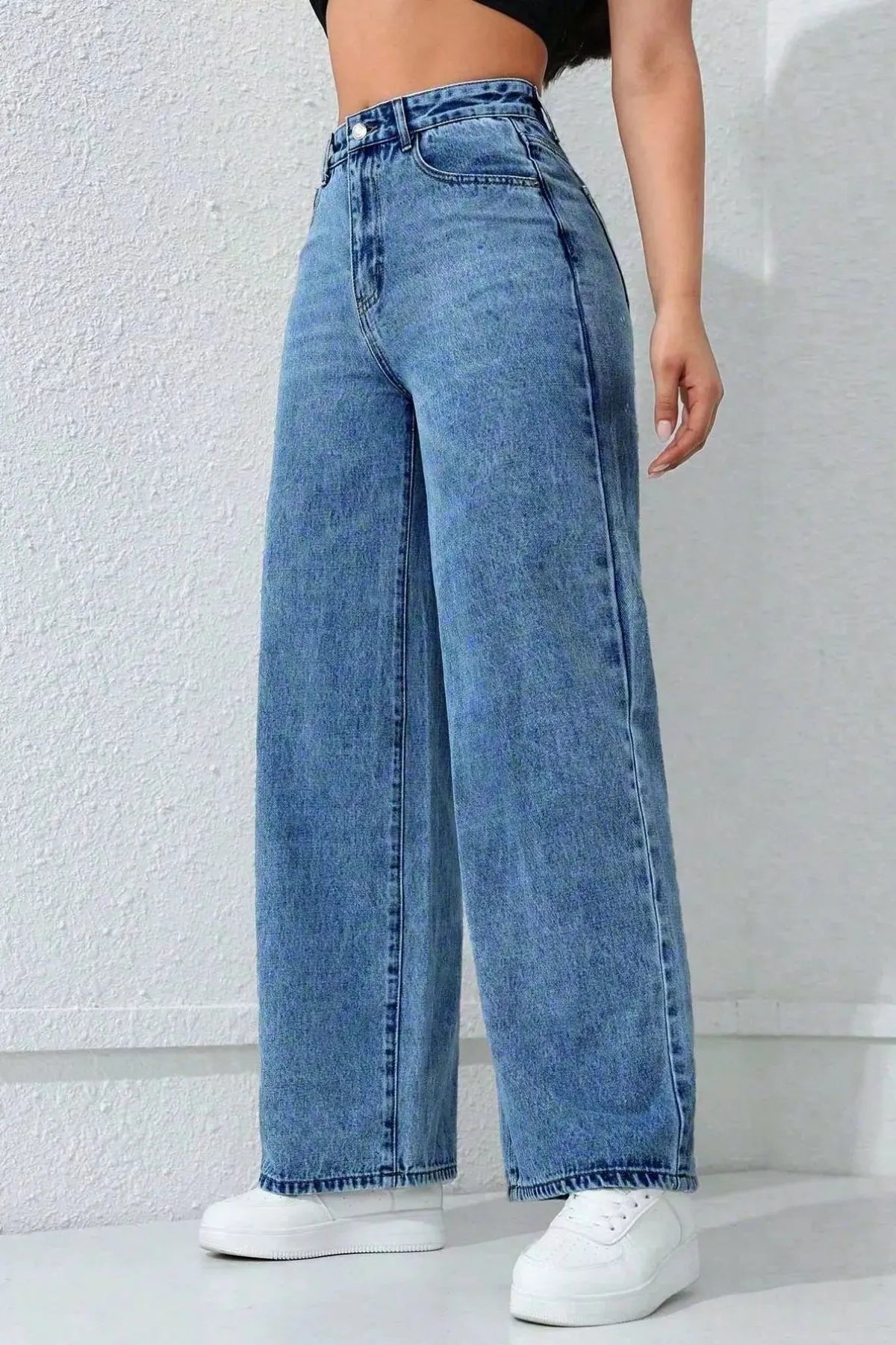 Easy Does It High-Rise Wide-Leg Jeans