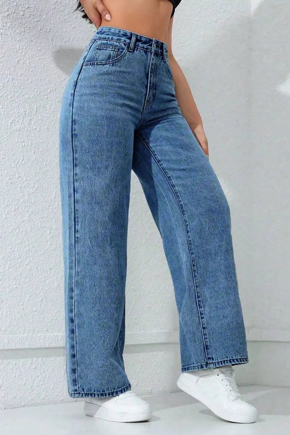 Easy Does It High-Rise Wide-Leg Jeans